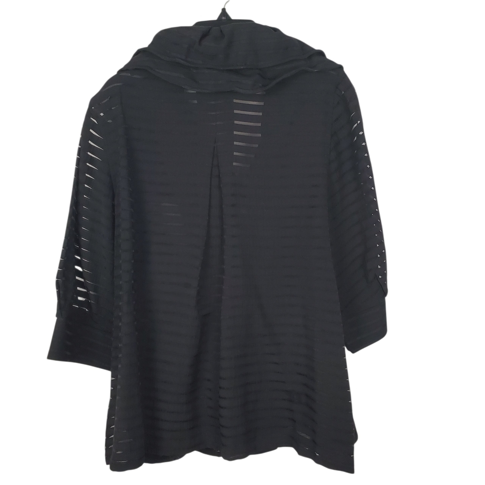 Damee Inc Black Striped Jacket. Double Wired Collar. SM. [A004] - Picture 4 of 9